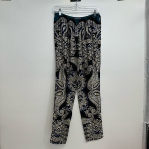 Lanvin Womans Pants Size S Elastic Waist Paisley